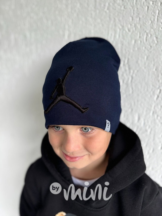 Basketball dvojitá beanie čepka modrá