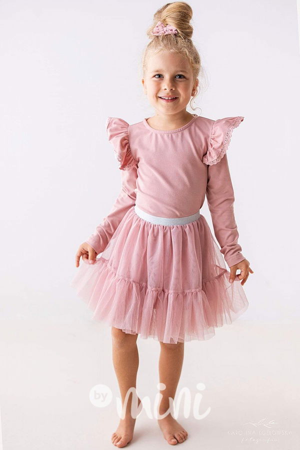 Pudrová maxi tutu sukně Lily Grey