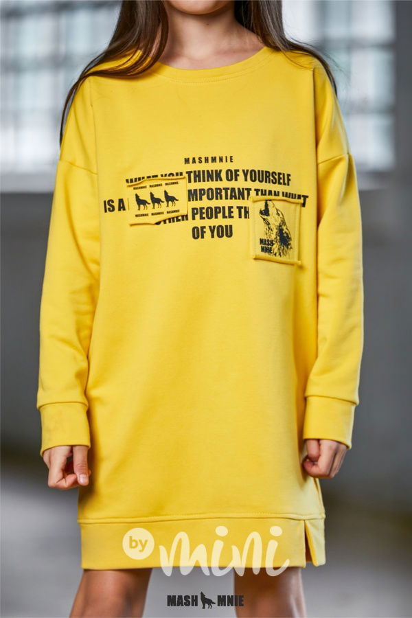 Mash Mnie mikinové šaty yellow