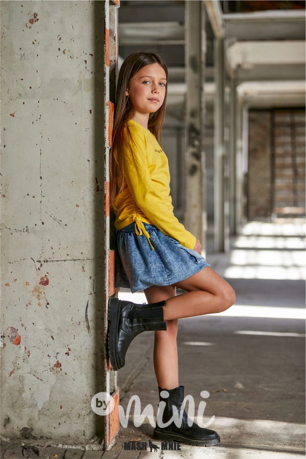 Mash Mnie longsleeve triko na stahování žluté