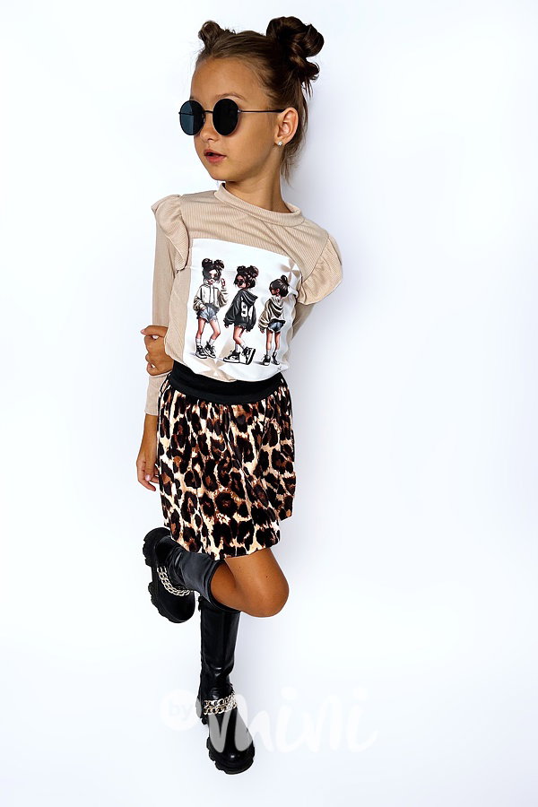 COOL girl blůzka s řasením béžová