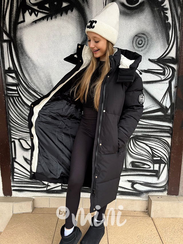 Maxi dlouhý zimní kabát SPORTY black