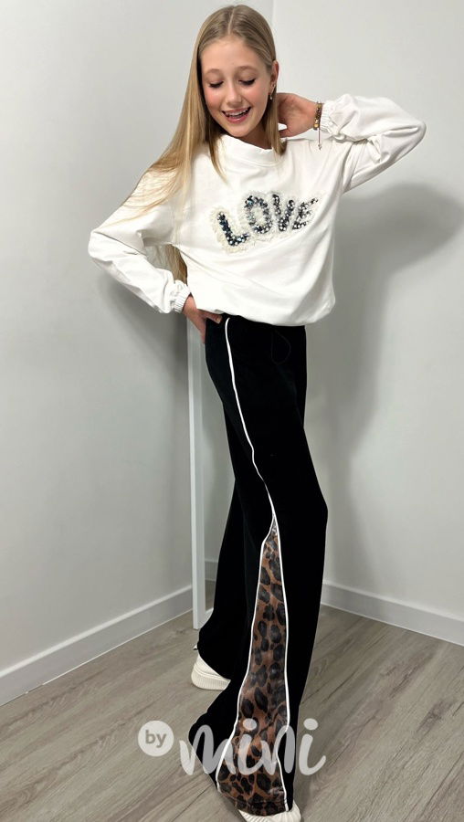 Volné relax kalhoty leopard