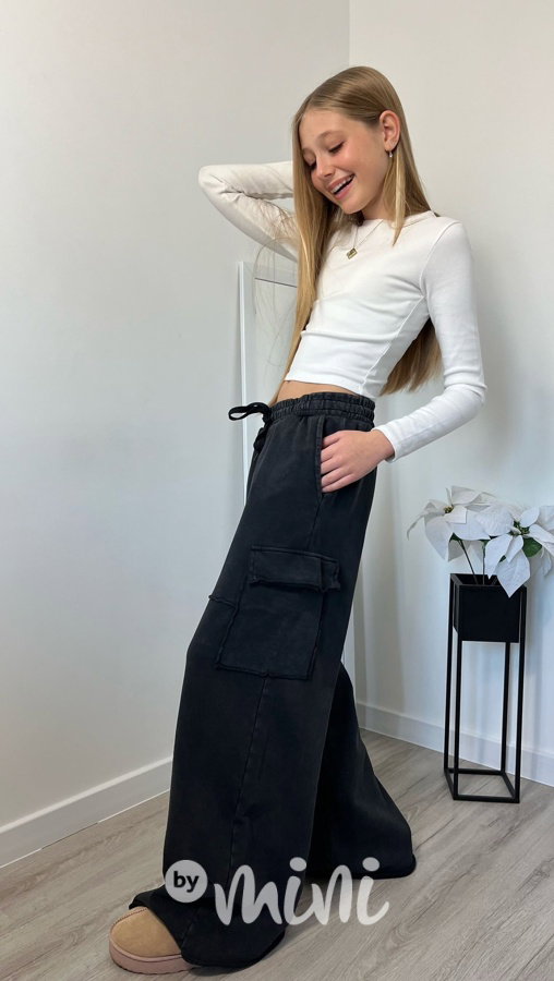 Lounge maxi volné kapsáče antracit