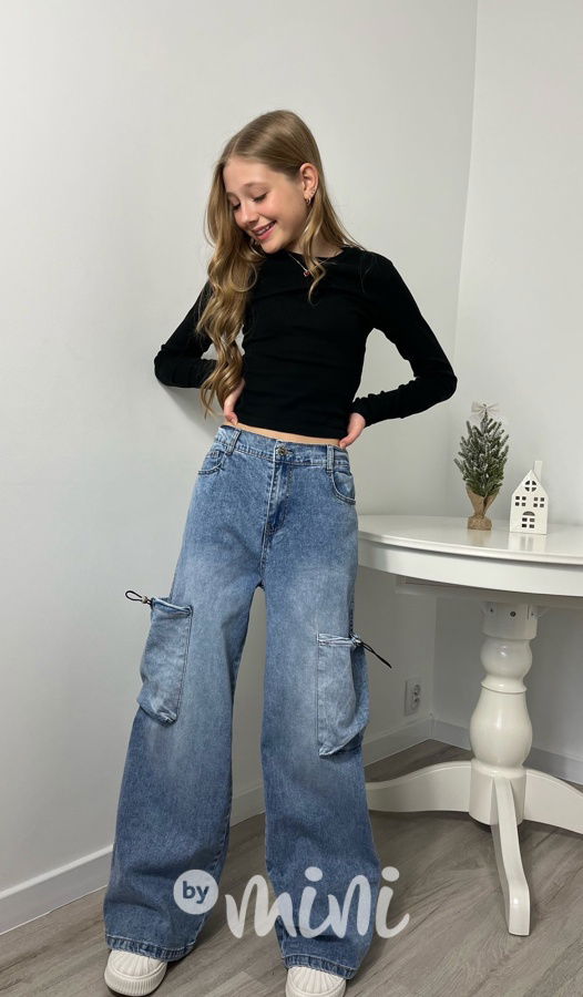 Volné relax jeans kapsáče