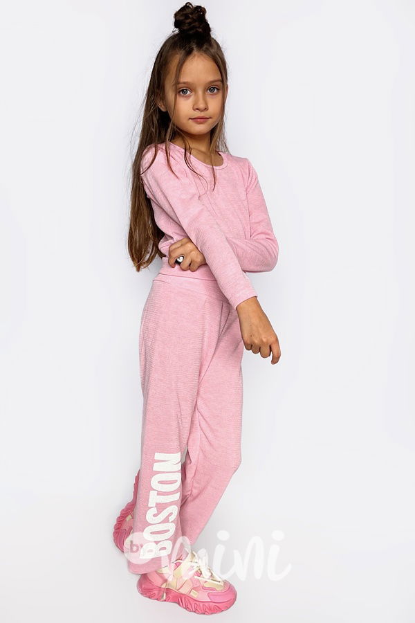 BOSTON blůzka + volné kalhoty PINK
