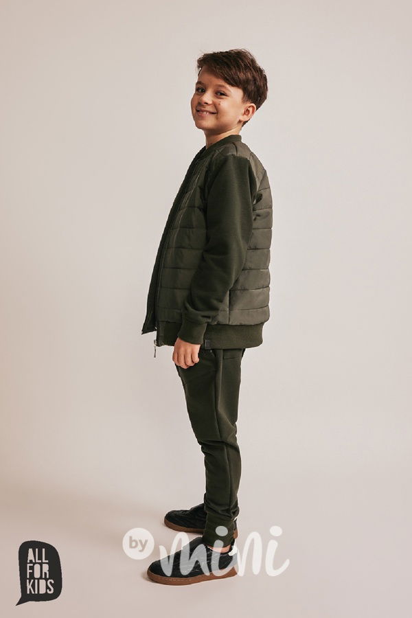 All for kids mikinová bunda khaki