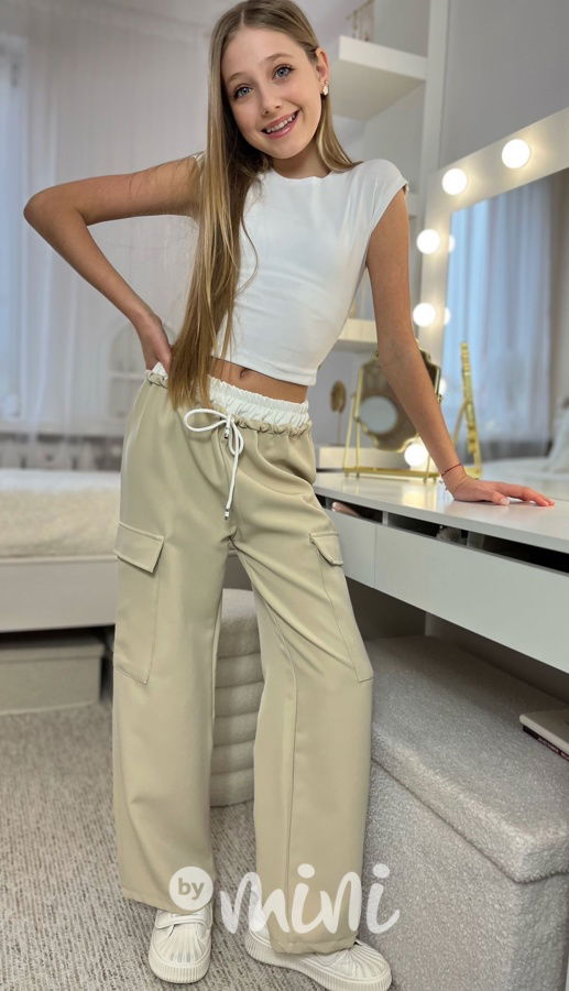 Lounge volné kapsáče BEIGE