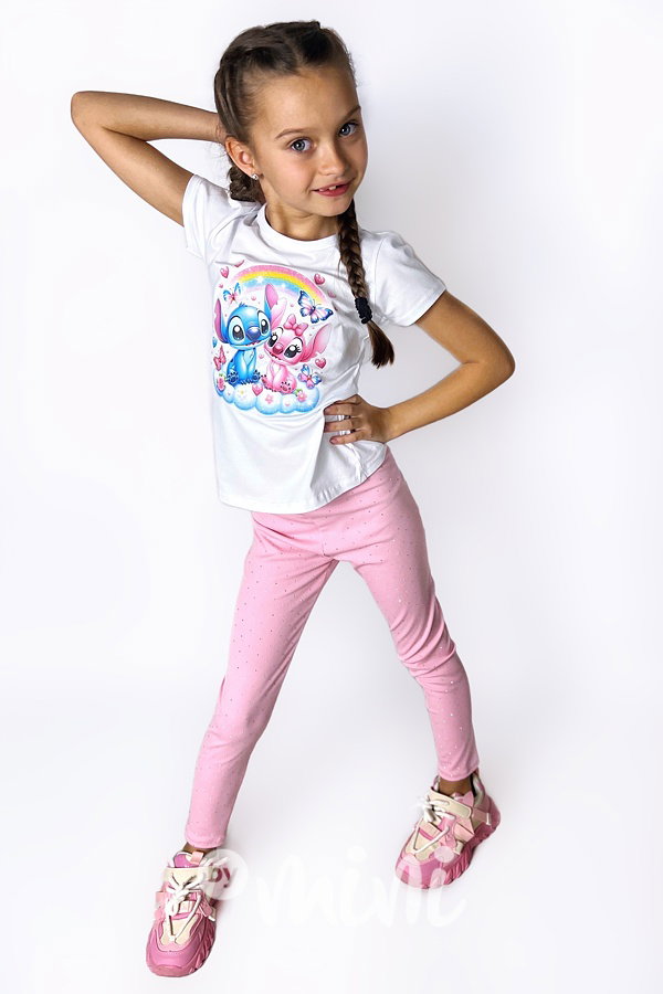 Lilo & Stitch triko rainbow white