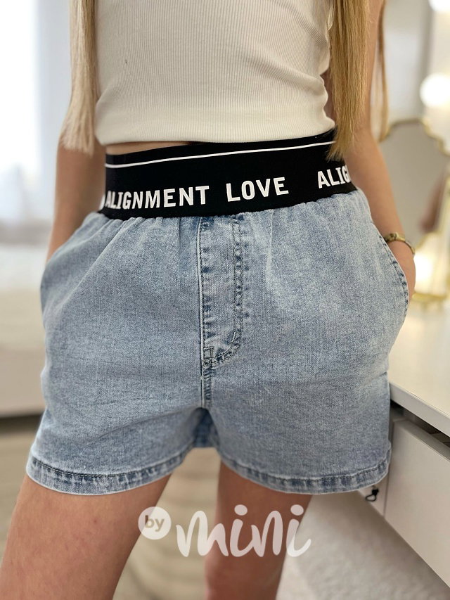 Denim kraťasy LOVE