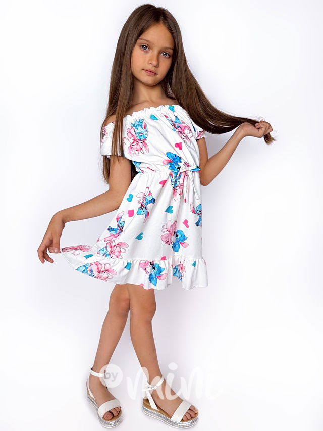Lilo & Stitch letní šaty s kabelkou white