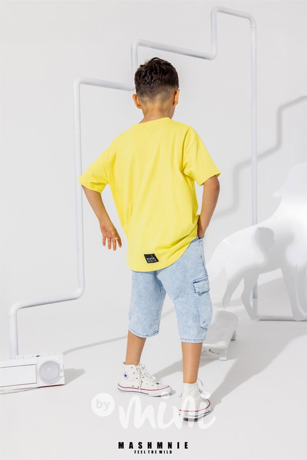 Mash Mnie cargo denim shorts ice blue