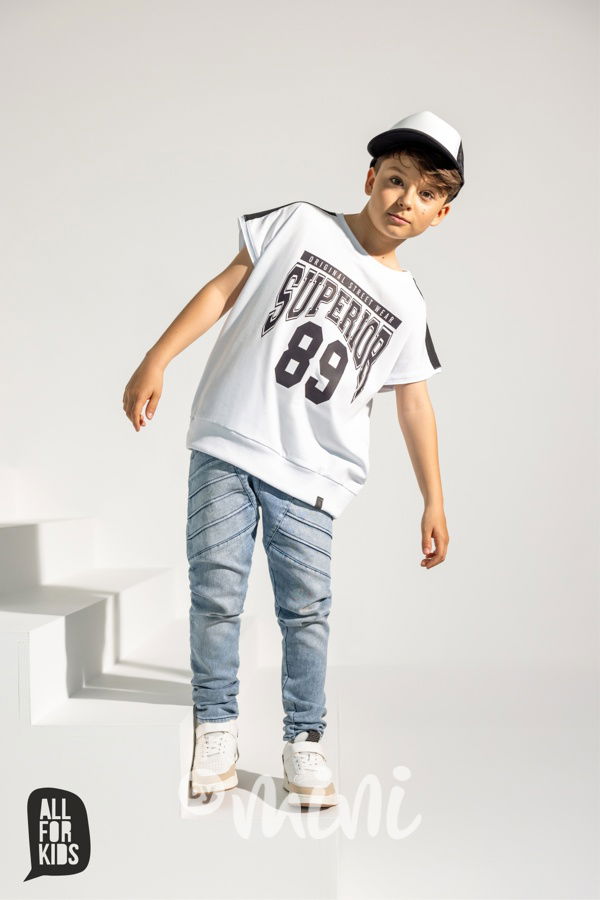 All for kids biker jogger jeansy ice blue