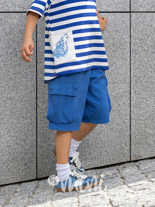 Mash Mnie long cargo shorts blue