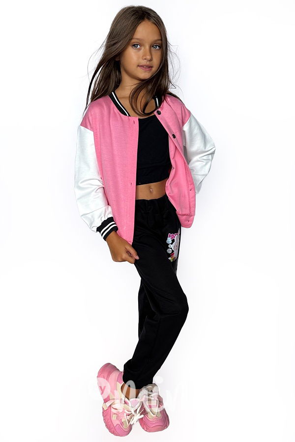 Labubu baseball mikina růžová