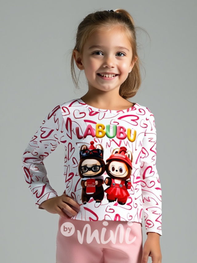 Labubu longsleeve žebrovaná blůzka Coca Cola