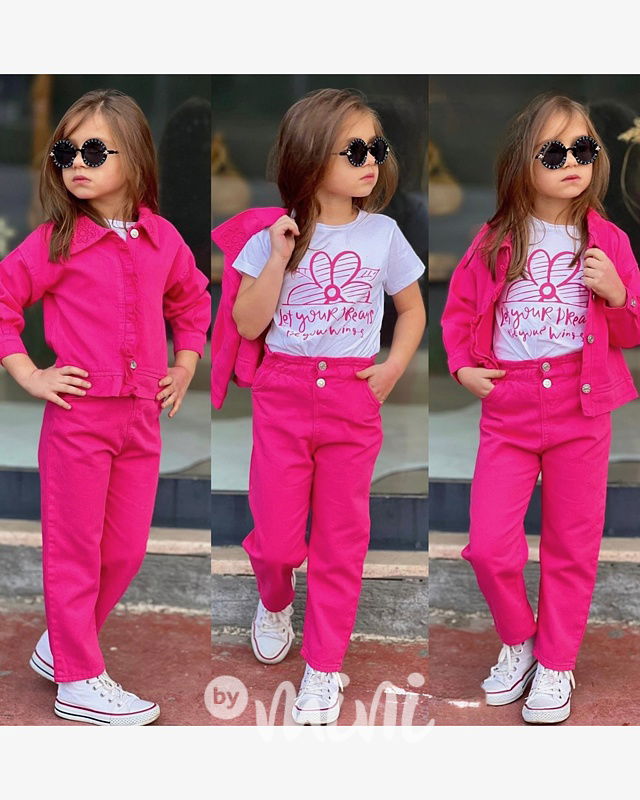 DENIM dark pink 3-dílný komplet