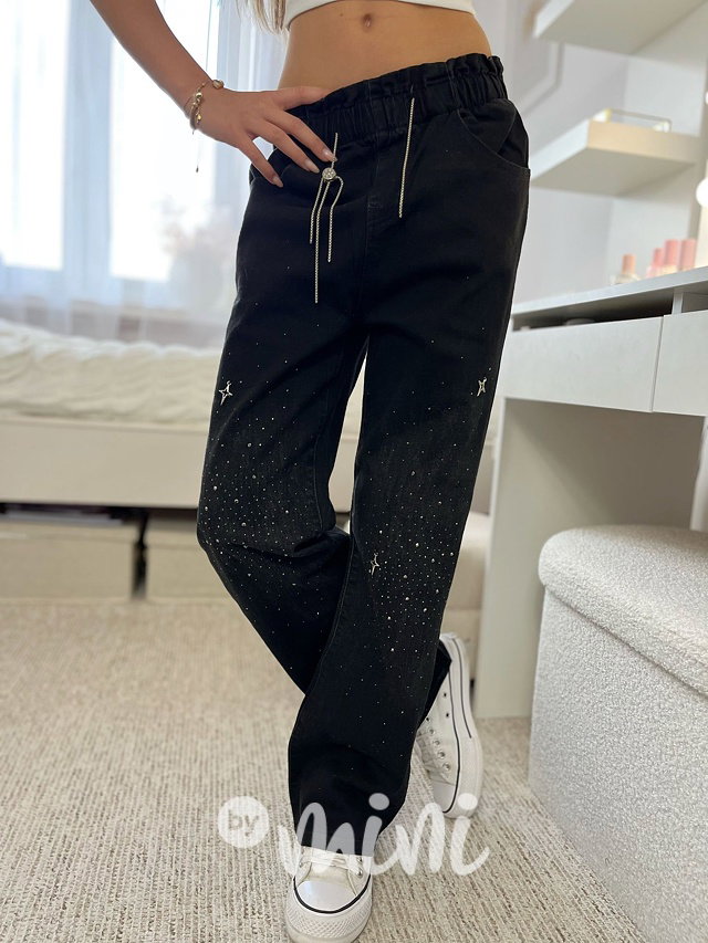 Black denim volné džíny STAR