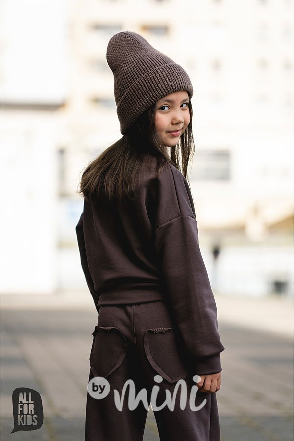 All for kids mikina dog lovers chocolate