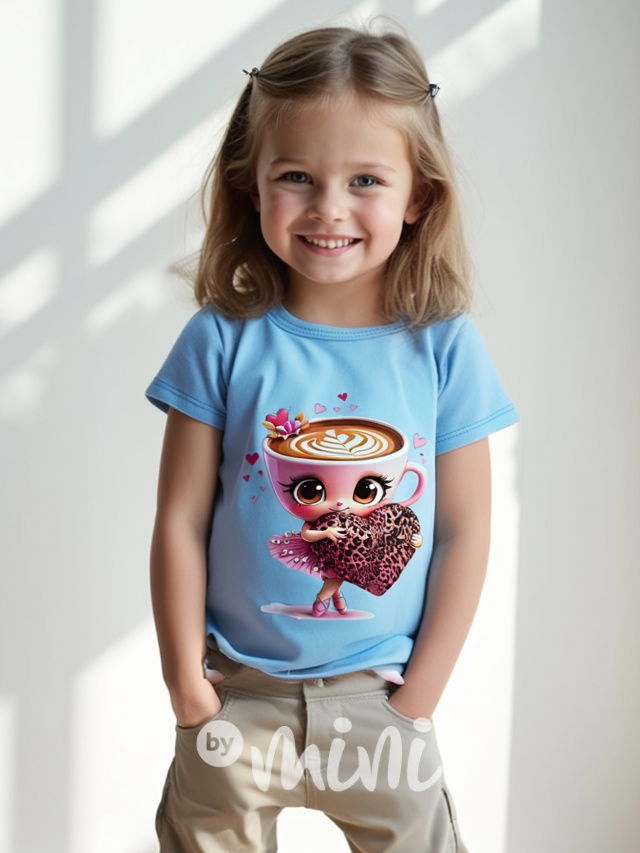 Ballerina Cappuccina triko HEART baby blue
