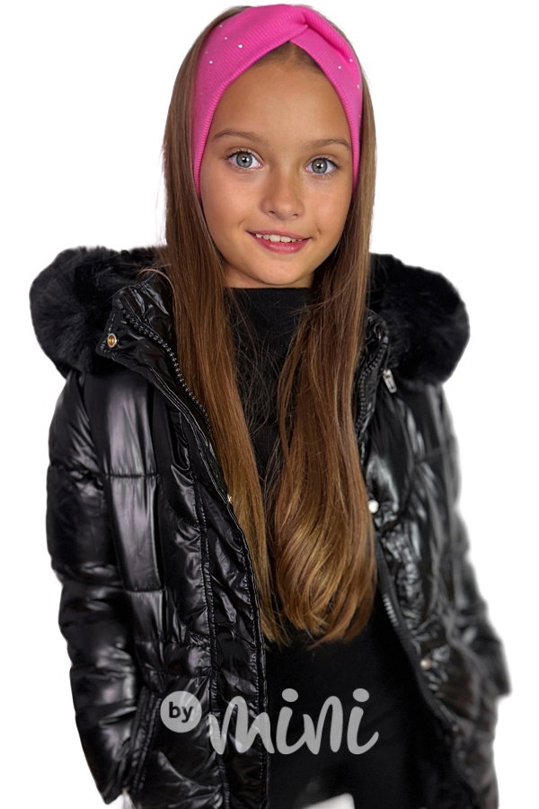 Růžová čelenka s kamínky