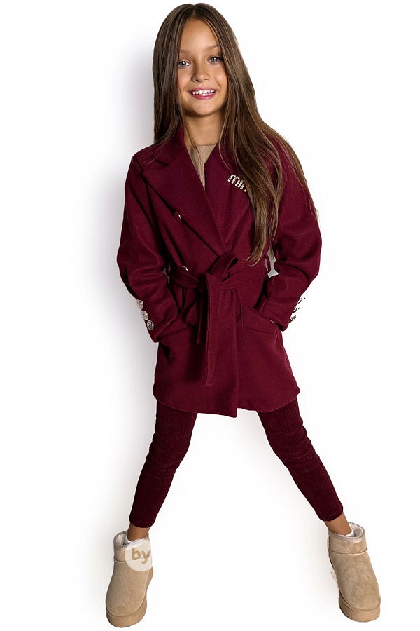 Flaušový kabátek MIA bordo