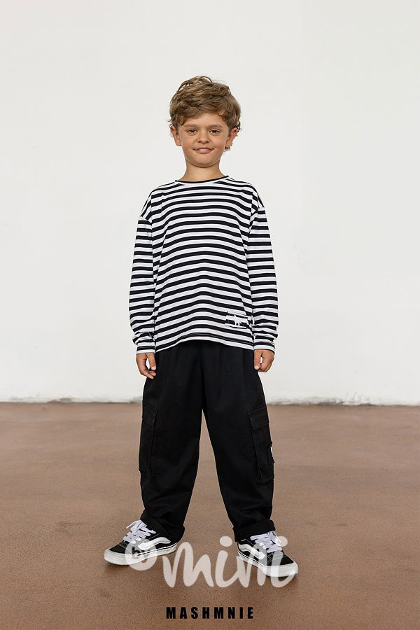 Mash Mnie pruhované longsleeve triko WOLF