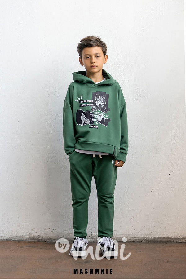 Mash Mnie basic tepláky WOLF green