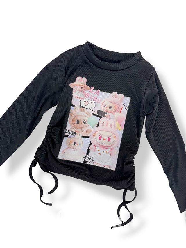 Labubu blůzka na stahování černá