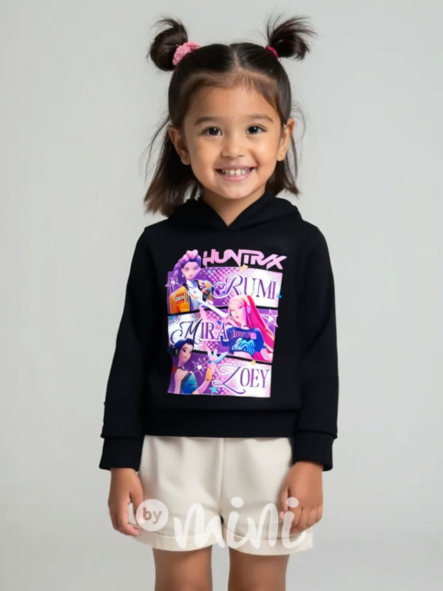 Huntrix zateplená mikina černá