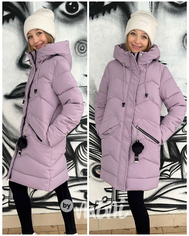 Zimní kabát Lily fialový