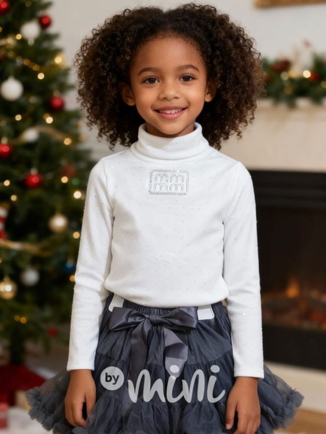 Soft velur rolák s kamínky MIU white