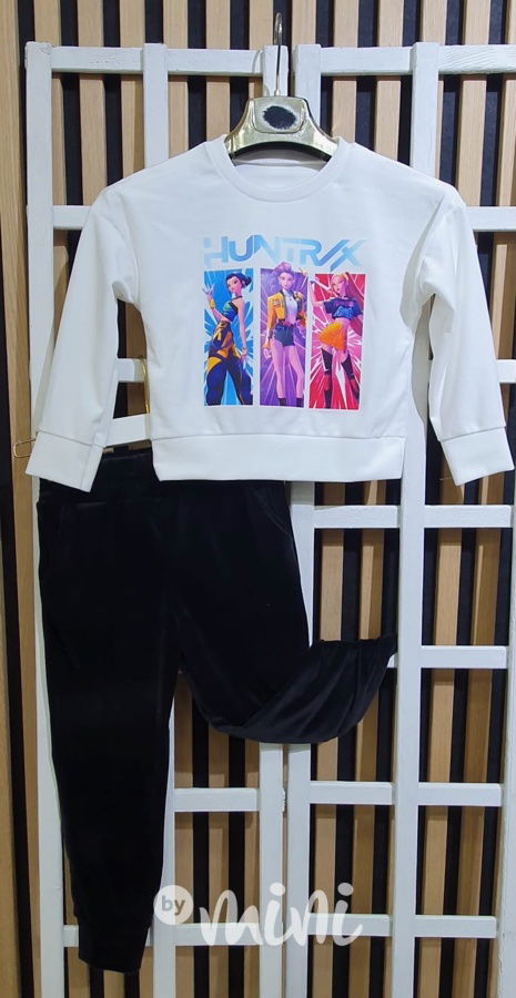 Demon Hunters soft velur souprava black/white