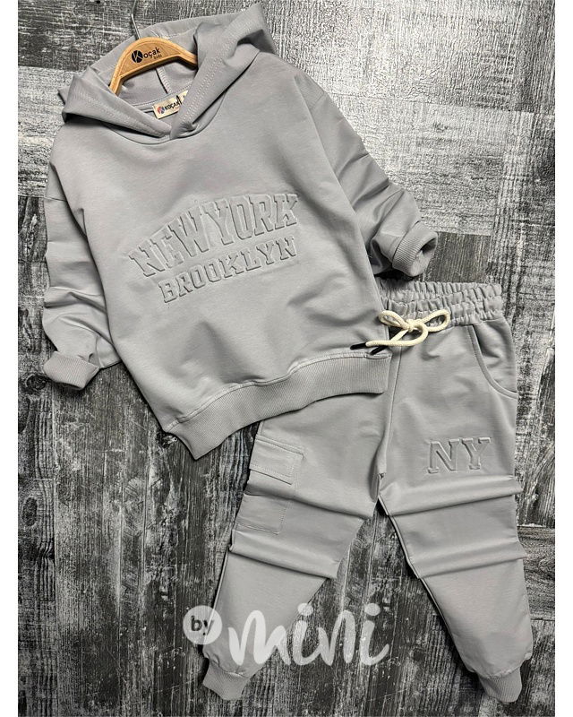 New York tepláková souprava ice grey