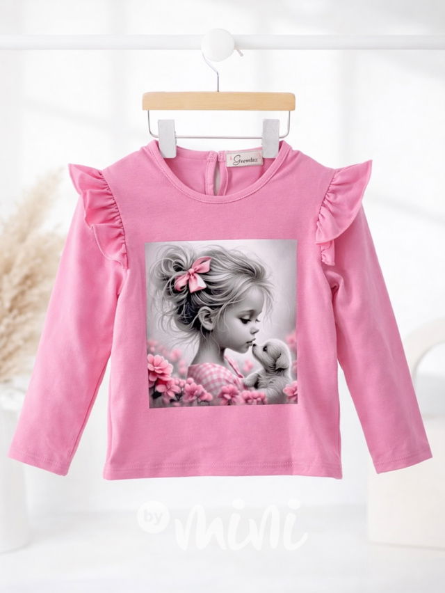 Sweetie blůzka s řasením pink