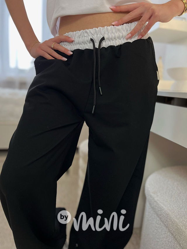 Lounge volné tepláky black/white