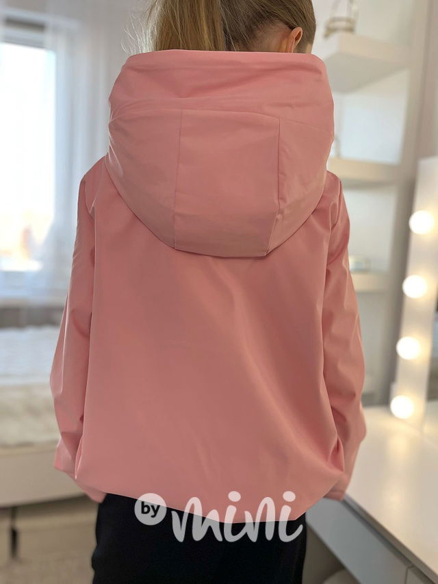 Jarní oversize bunda růžová
