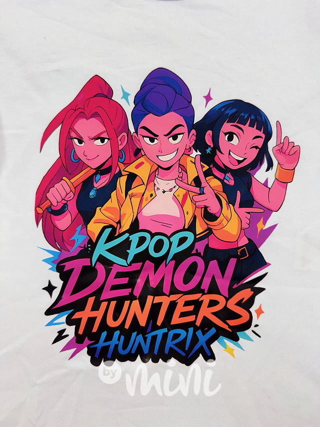 K-Pop Demon Hunters triko bílé