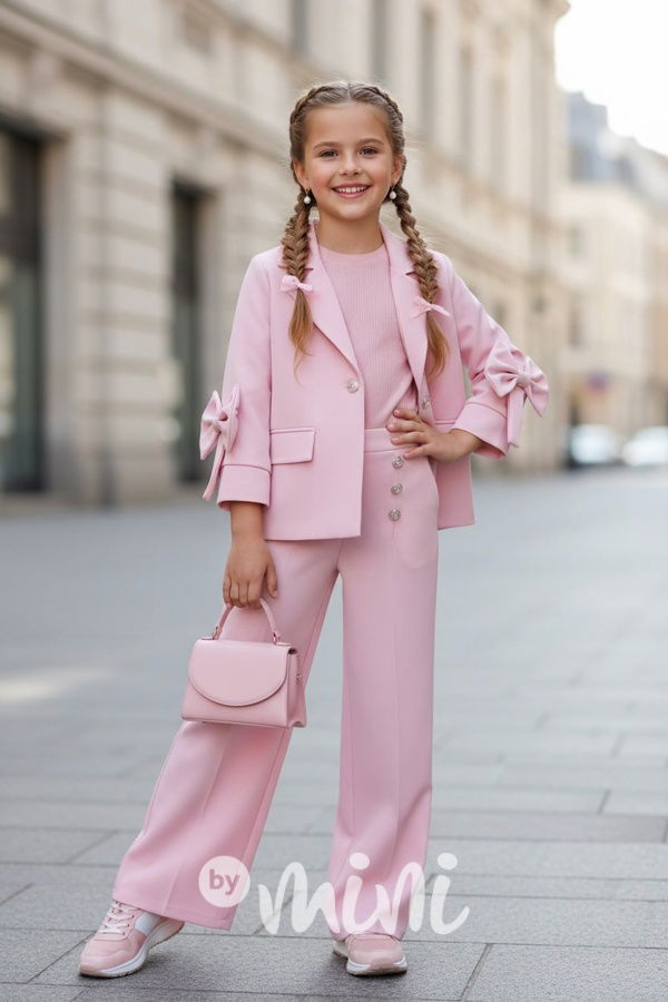 Mašličkové sako růžové