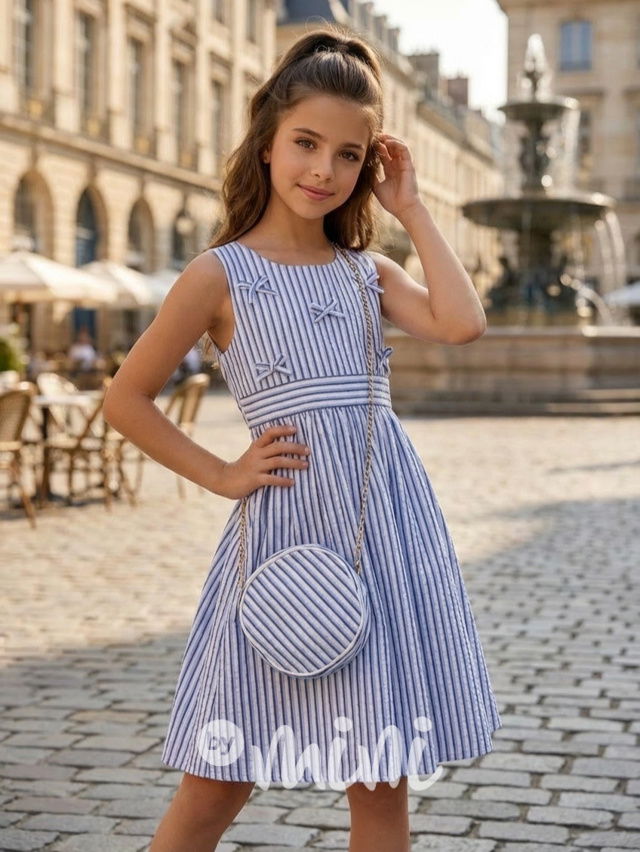 Marina mašličkové šaty s kabelkou