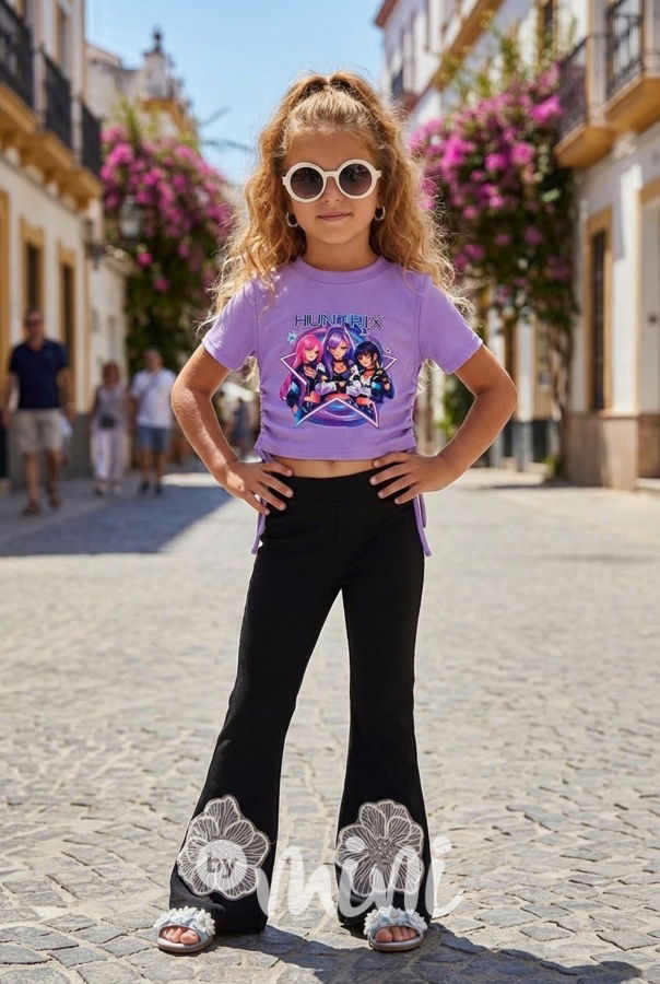 Stretch žebrované zvonáče FLOWER