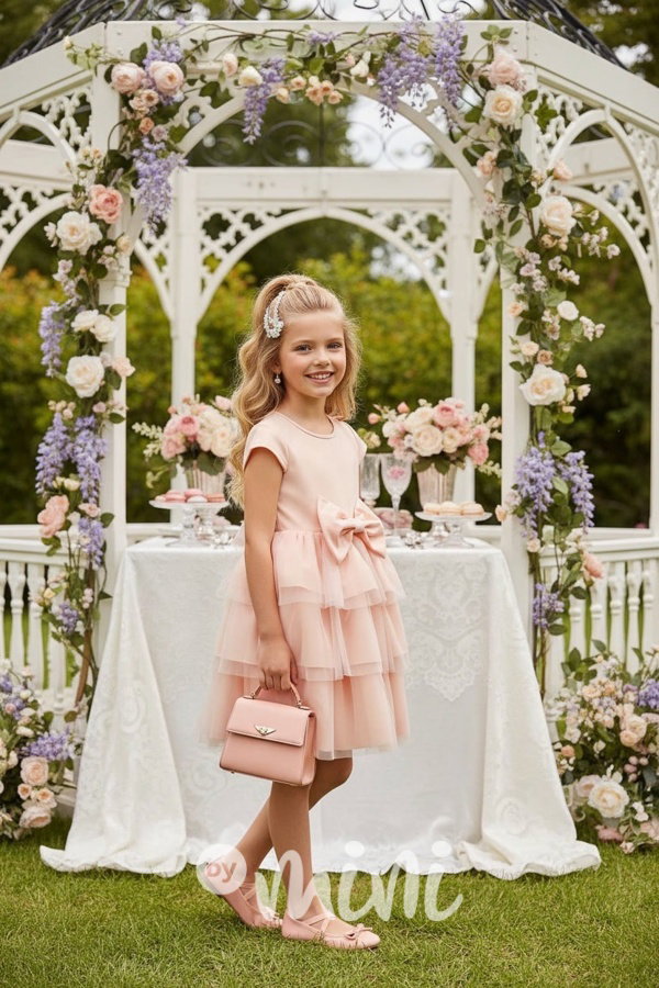 BOW slavnostní šaty lososové