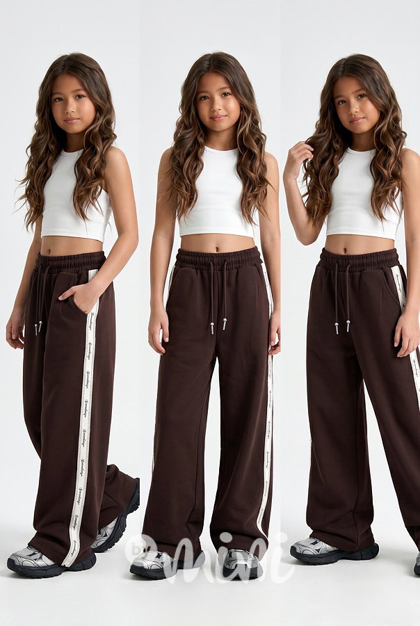 Baggy volné lounge tepláky čokoládové