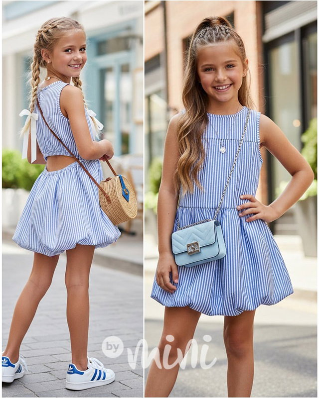 Marina letní šaty poseté kamínky blue