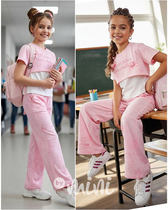 3-dílný komplet Los Angeles pink