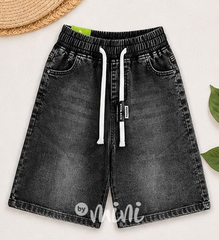 Soft denim kraťasy dark