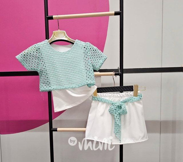 Marbella chic letní set white/mint