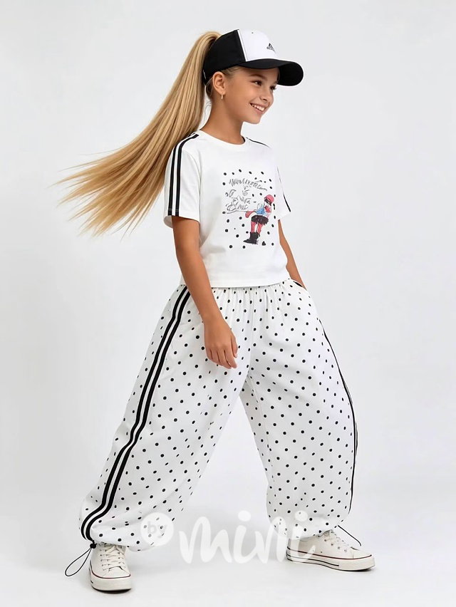 Belle oversize triko s kamínky bílé