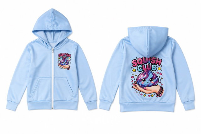 Squishy dumpling soft velur mikina baby blue