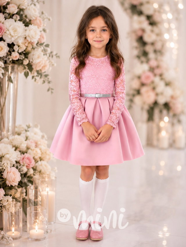 Luxury Pastel pink dress - luxusní dívčí šaty